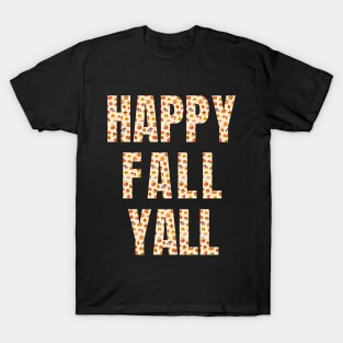 Happy Fall Y'all Cute Kawaii Autumn Design T-Shirt